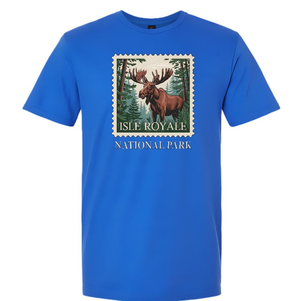 Isle Royale National Park T-Shirt Moose Nature Hiking Outdoors - Picture 7 of 8